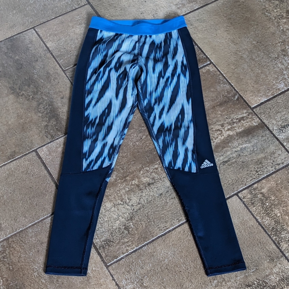 Adidas Techfit Climalite Gym Work Out Leggings size XS to S, Blue 💙
